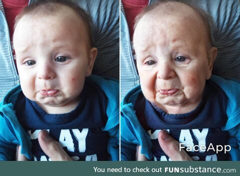 I aged my nephew with faceapp - sister was unimpressed