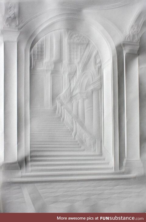 Art created only using the folding and creasing of paper