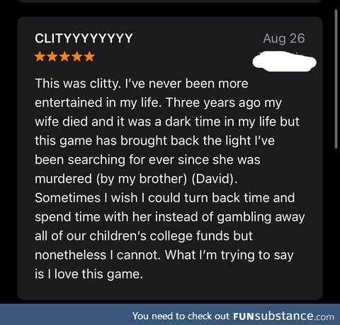 Wild review I came across looking for a new game