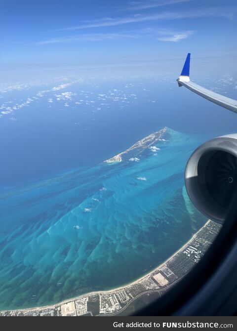 Had a particularly clear day flying over Cancun on Sunday