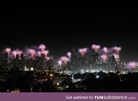 New year celebrations in Melbourne, Australia