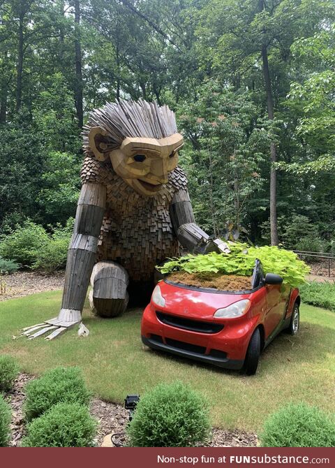 I took this photo of a troll at the Atlanta Botanical Garden