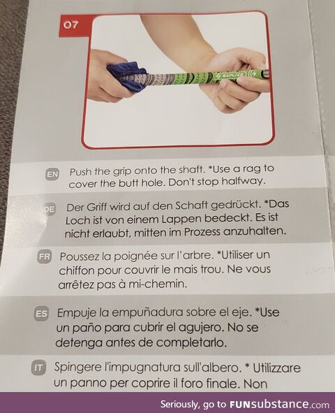 I suspect the person who wrote/translated these instructions doesn't speak English