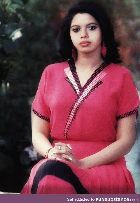 A photo of my mom which was taken in the year 1987