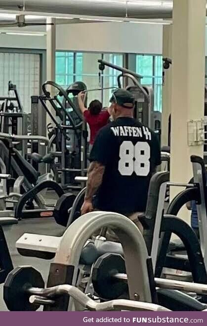 Nazi spotted at the gym in Long Island. New York