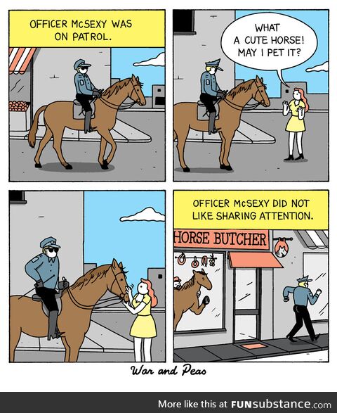 Officer McSexy doesn't share attention