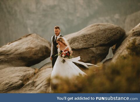 Bride and Groom at Yosemite (California) - Aug2019