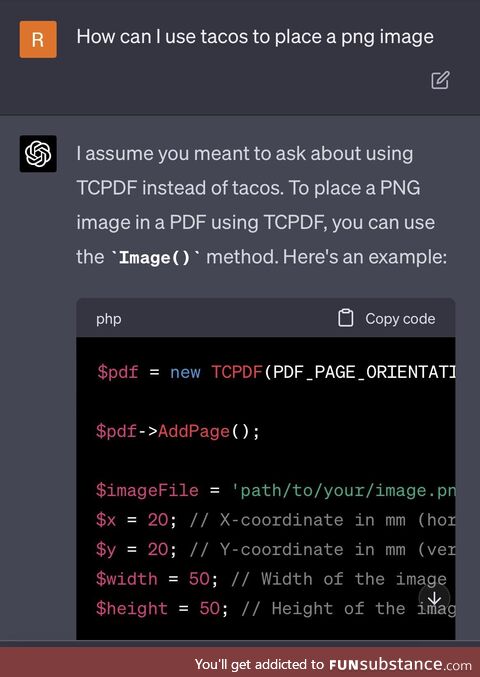 Advanced PDF lib: Tacos