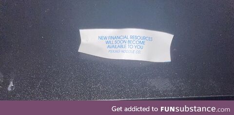 Injured my knee at work, unsure how long I’ll be out. Got this fortune today… workers