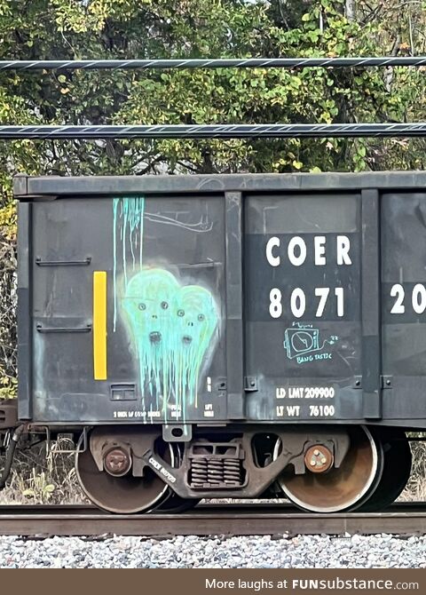 A pic I took of ghost graffiti on a train