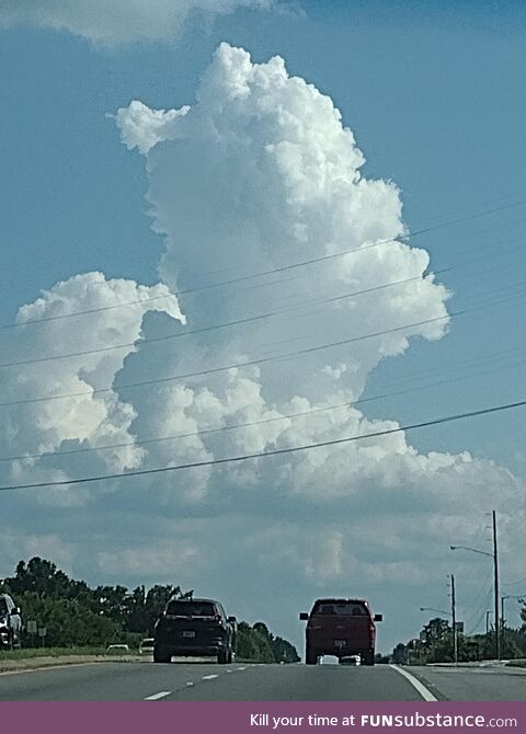 This cloud looks like Homer Simpson