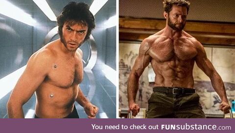 Hugh jackman 2000 & 2014