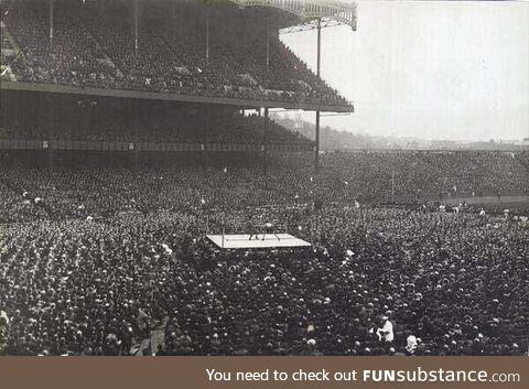 A boxing match at Yankee Stadium, 1923