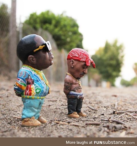 Biggie and Tupac garden "Gnomes"