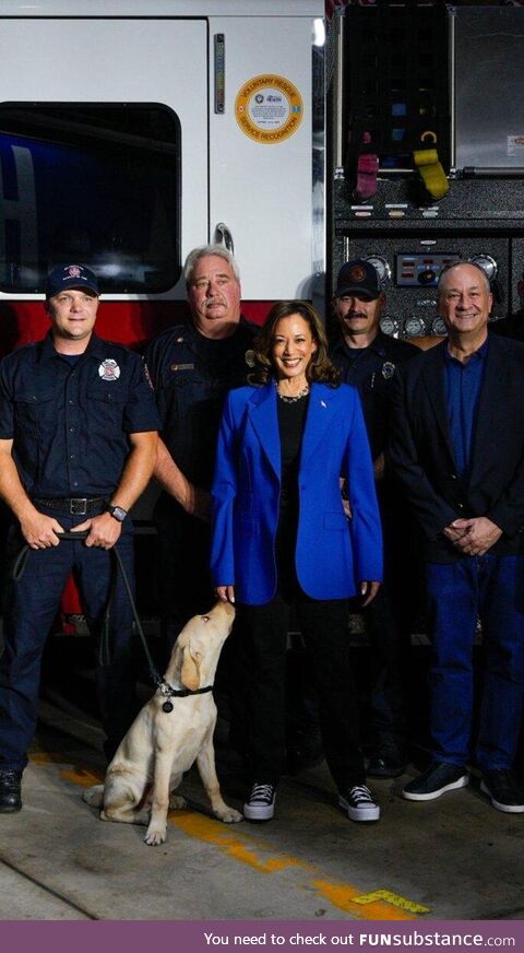 Kamala Harris visiting Pennsylvania firefighters (8-18-24)