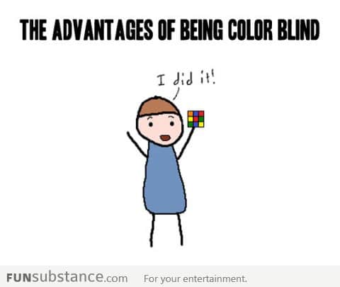 Solving a Rubik's Cube color blind