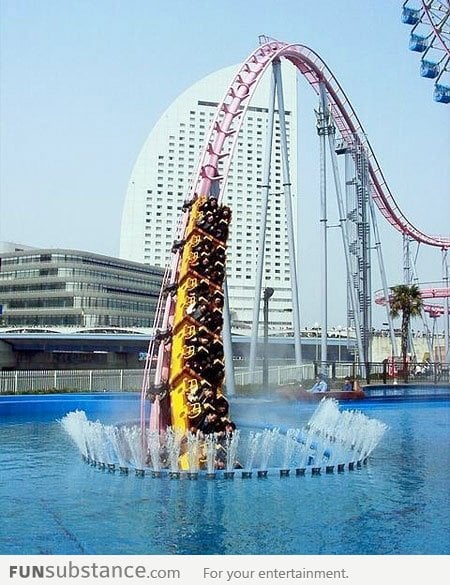 The Vanish roller coaster in Japan