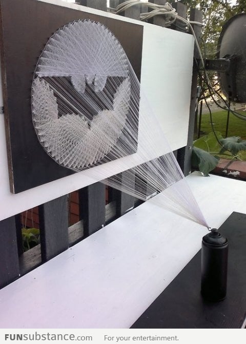 Batsignal String Art