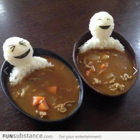 Edible Men In Curry Soup!