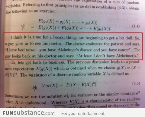 College textbook's little break