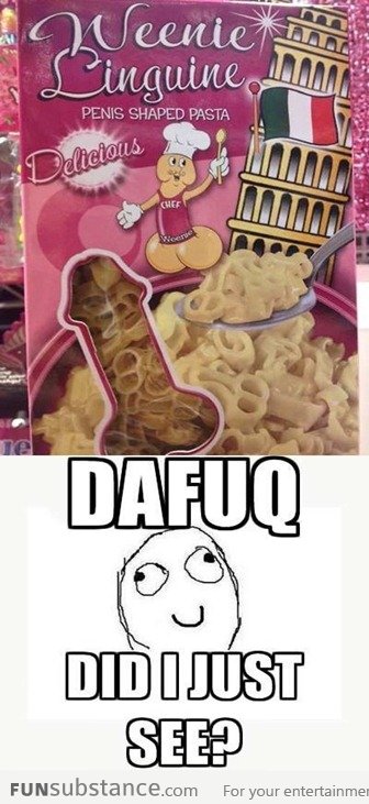 Weener Shaped Pastas - DAFUQ?