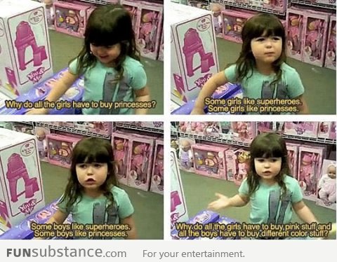 This little girl has a good point