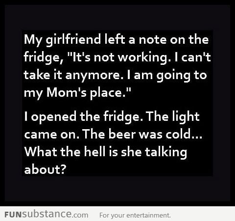 Fridge note