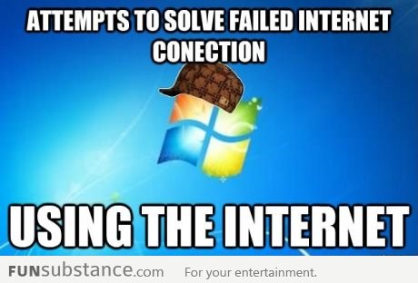 Scumbag Windows tries to fix the Internet using Internet