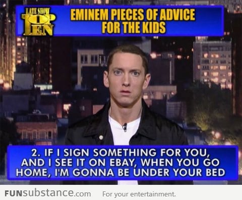 Eminem's advice for the kids