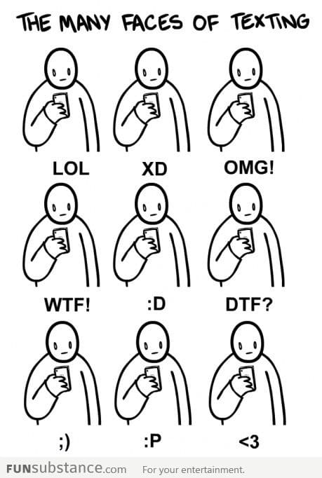 The Many faces of Texting