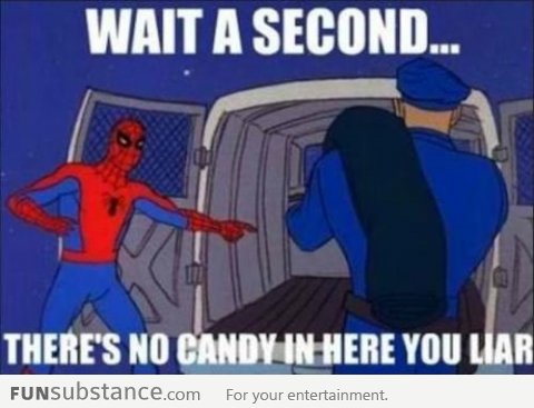 Come In And Grab Some Candy Spiderman