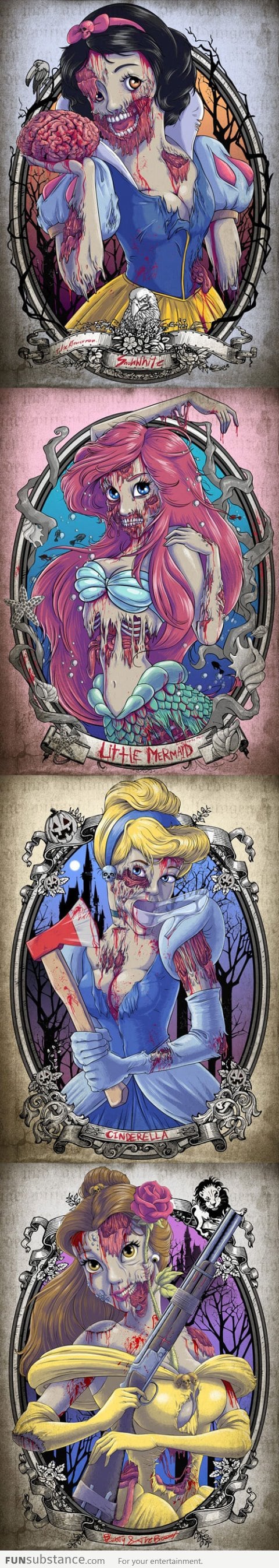 Zombie Disney Princesses