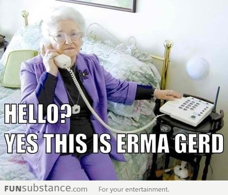 Erma answers the phone