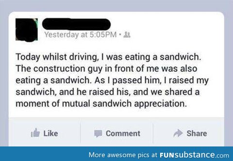 Sandwiches bring this world together