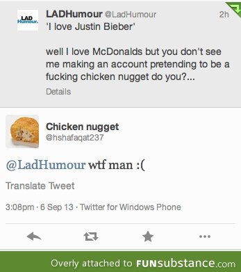 Fake chicken nuggets