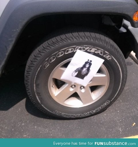 I slashed a coworker's tire
