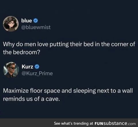 Men yearn for the caves