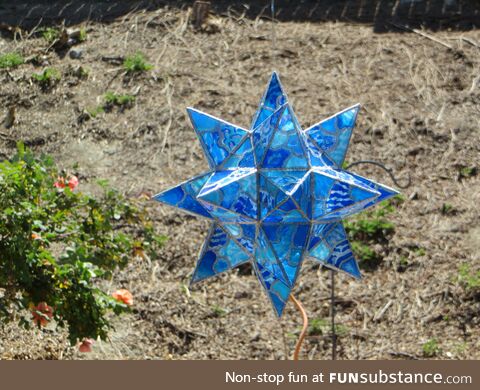 (OC) Hand made, hand painted, Moravian star