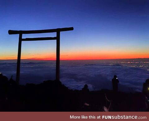 Sunrise from Mount Fuji