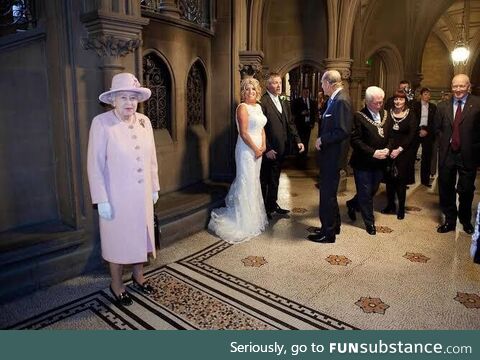 In 2012 a couple invited the Queen to their wedding as a joke. She actually came