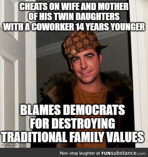 Scumbag Fox News Host Jesse Watters - He even said he deflated his coworkers tires so he