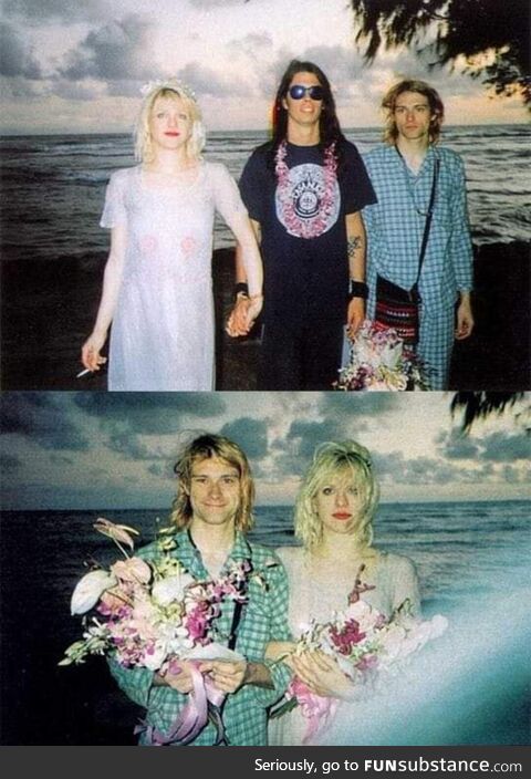 Kurt Cobain and Courtney  Love in Hawaii