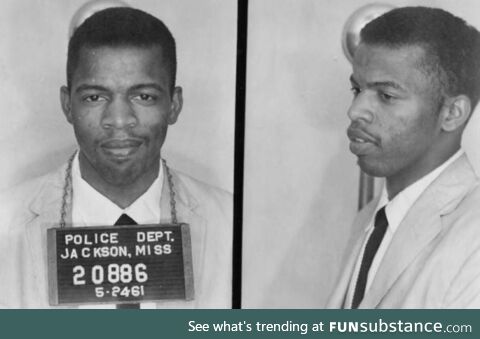 John Lewis arrested in 1961 for using a Whites Only restroom, he became a Congressman for