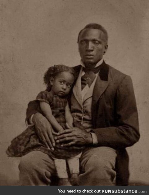 Portrait of a daughter sitting with her father, 1870s