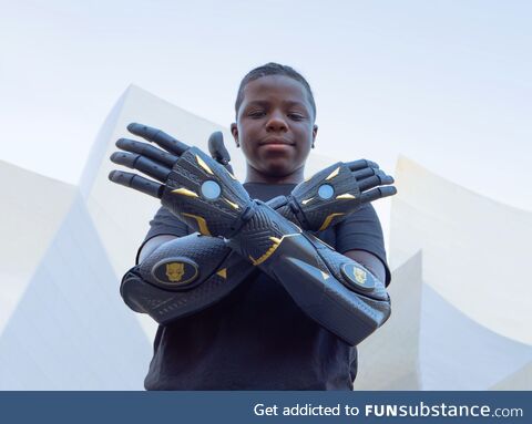 Chase lost his hands to Meningitis, so we built him the first official Black Panther