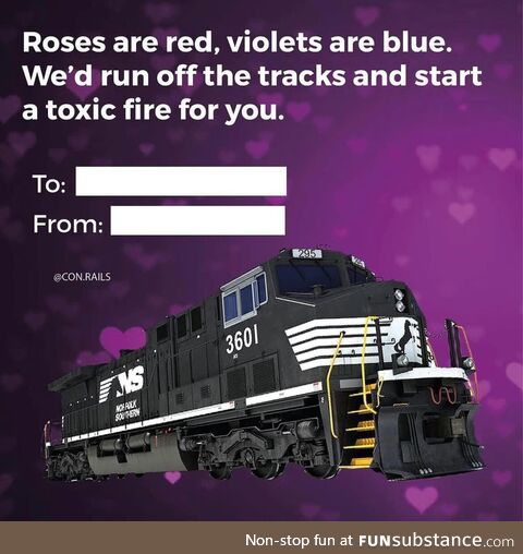 Happy (late) Valentine's day from Norfolk Southern!