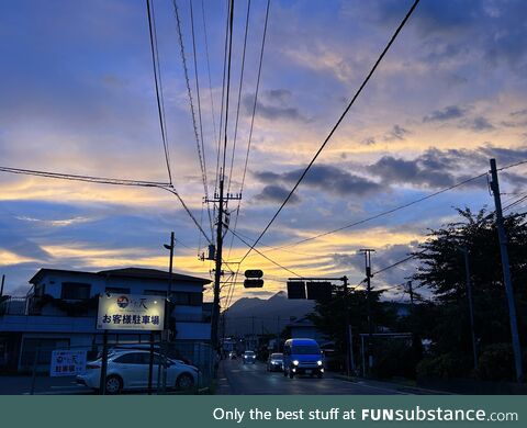 Sunset in japan