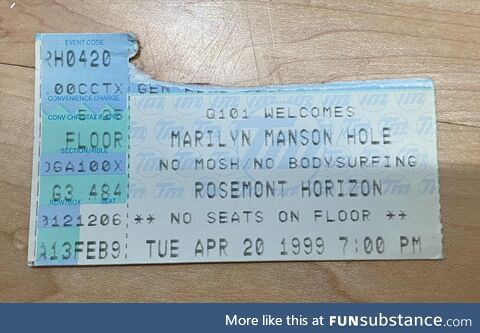 My first concert. There’s a lot to unpack when I think about this day