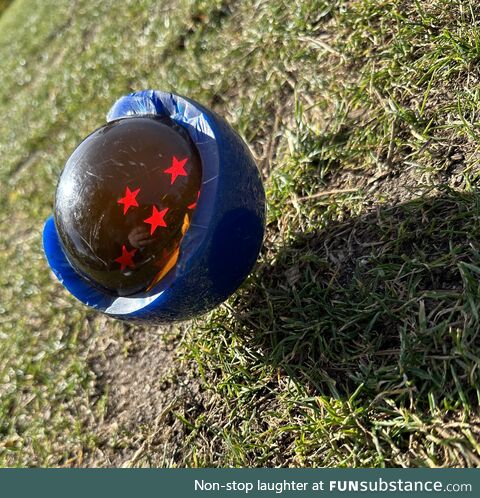 Someone smashed a tee marker at this golf course I’m playing at and this was inside