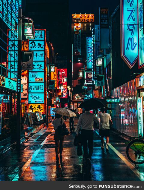 [OC] The Rainy Streets of Tokyo